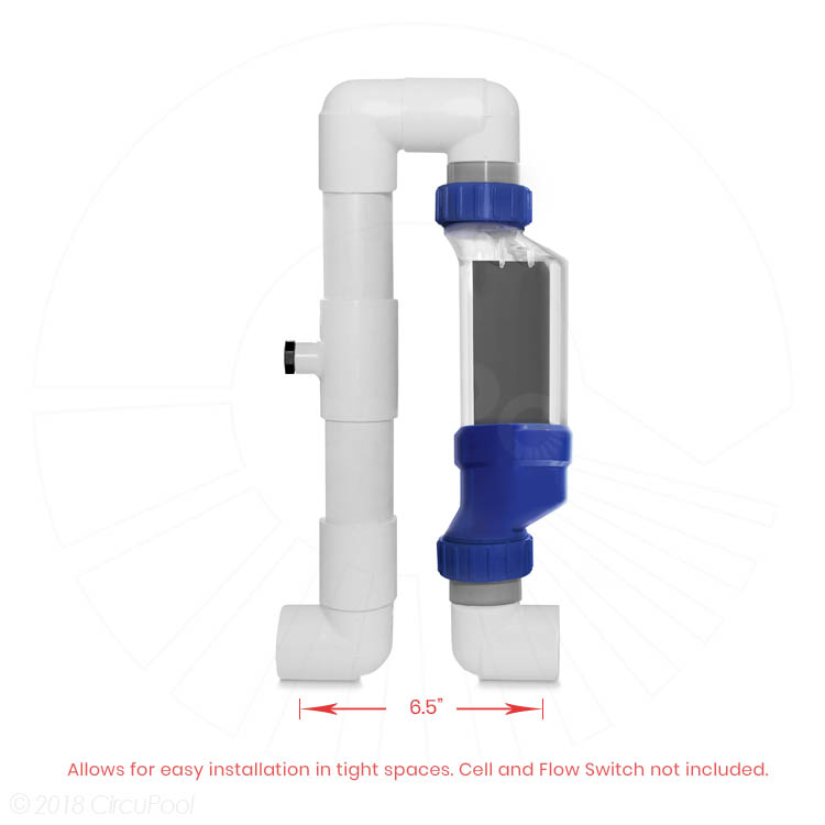 Can the convertor cell be mounted vertically and the flow detector be mounted on the adjacent horizontal run ? What horizontal straight tube length should precede the flow device along the horizontal tube run ?